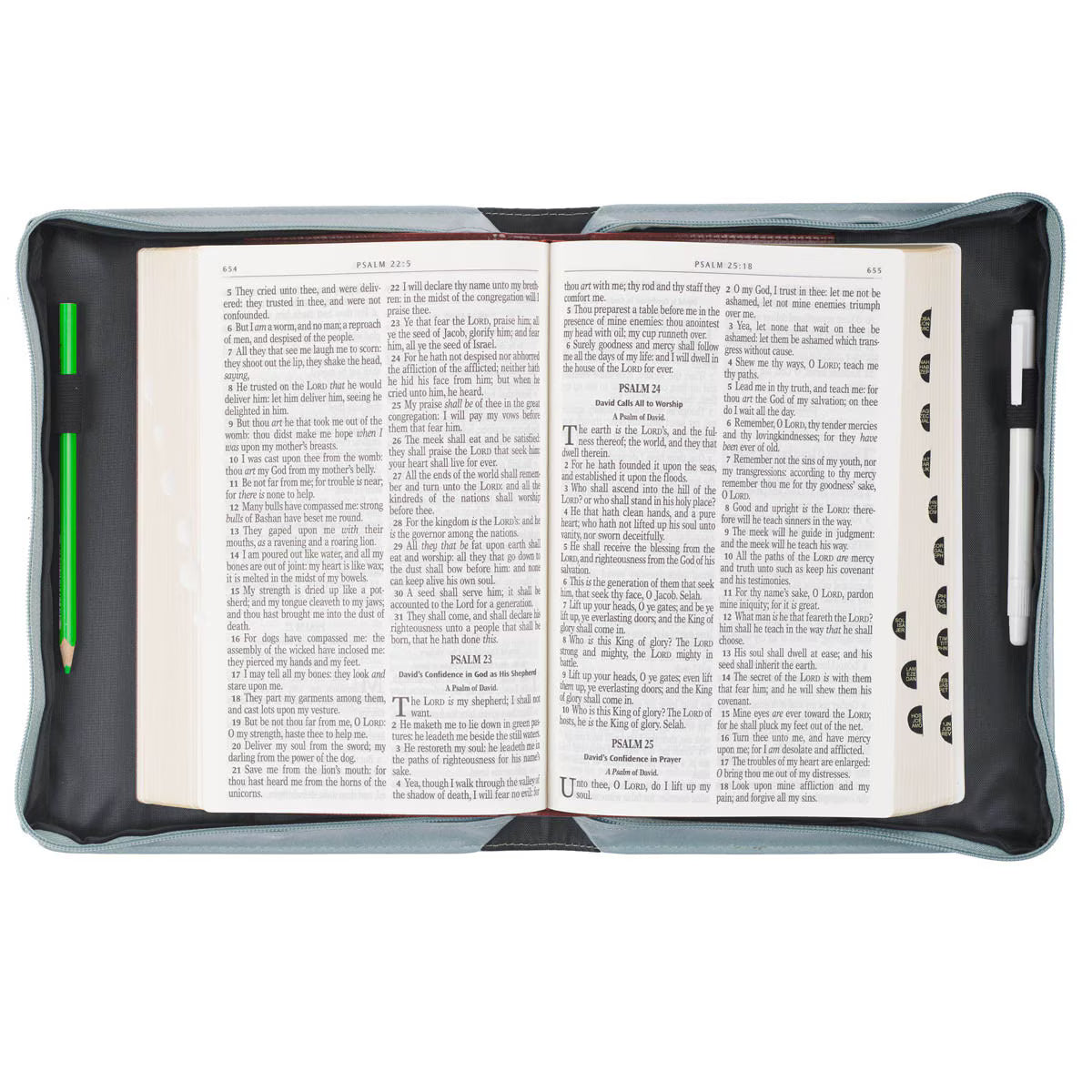 Trust in the Lord Pearlescent Pewter Floral Fashion Bible Cover - Proverbs 3:5