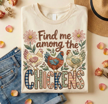 Find me among the chickens