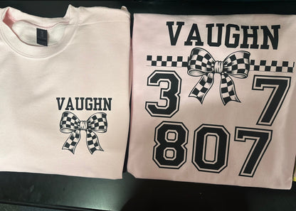 Motocross Last name & Bike number- Front and Back