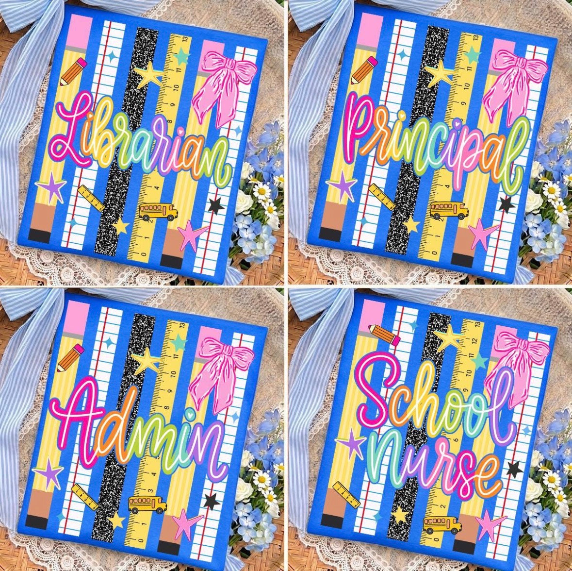 Neon Light School Supplies Title