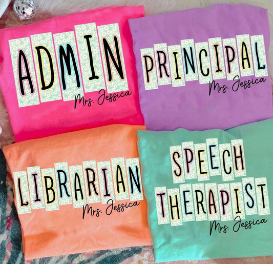 Floral Vintage School Title