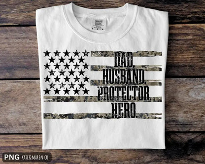 Flag-Dad Protector Hero Husband