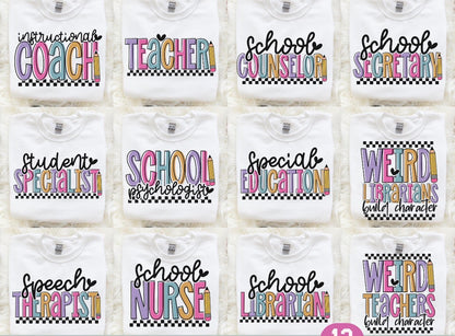 School Title blk & wht check