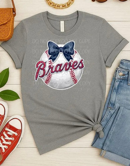 Braves Ball Bow