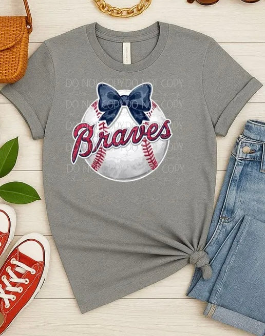 Braves Ball Bow