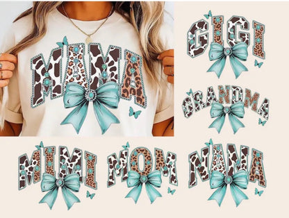 Mama Teal Animal Print