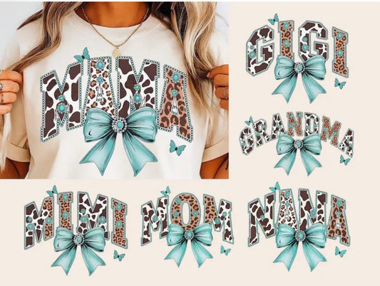 Mama Teal Animal Print