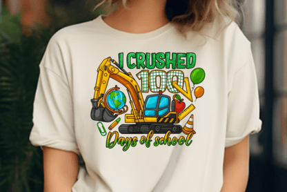 Excavator 100 days of school (Gildan)