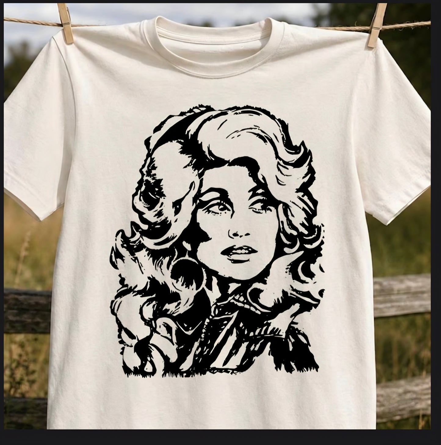 Dolly Parton sketch drawing style