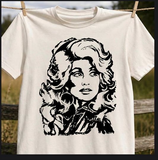 Dolly Parton sketch drawing style